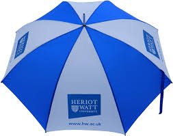 Dual Color Promotional Corporate Umbrella - Blue and White